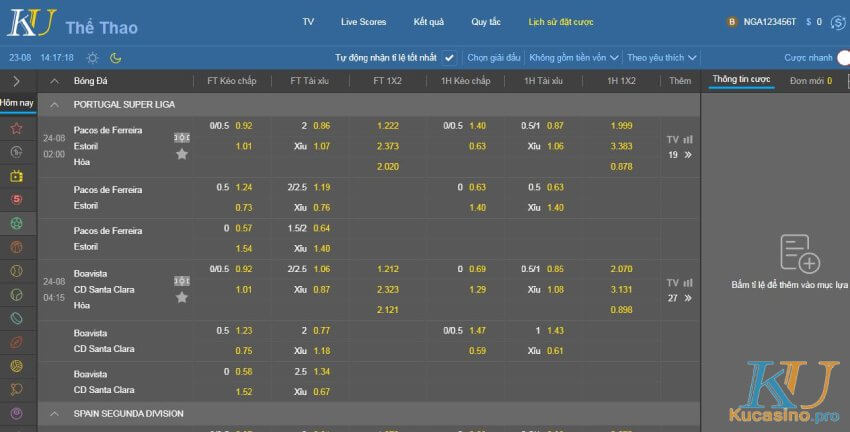 Tuyệt chiêu cá cược thể thao Kucasino hiệu quả