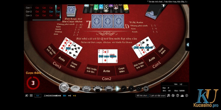 Poker trò chơi trí tuệ tại Ku casino