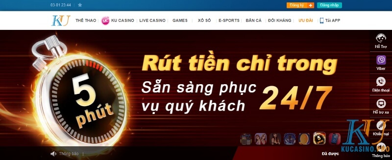 Ku casino hay còn gọi là nhà cái ku, được điều hành và phát triển bởi tập đoàn giải trí cá cược JiuZhou